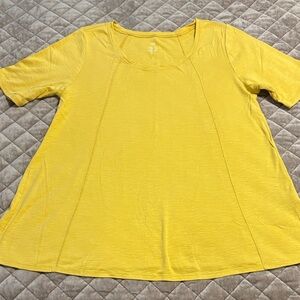 J. Jill Bright Yellow Short Sleeve Top